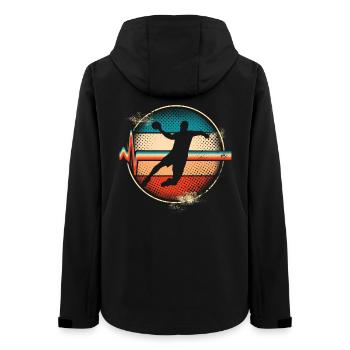 Handball - Frauen Recycelte Softshelljacke von Stanley/Stella - Schwarz - Hinten - AI Model Female 172 light (172cm)