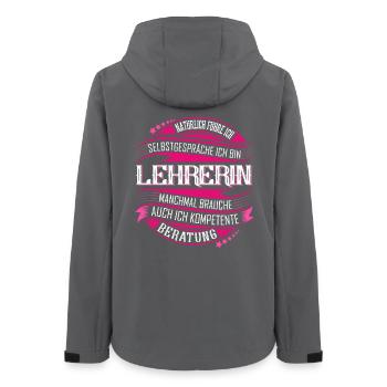 Lehrerin - Frauen Recycelte Softshelljacke von Stanley/Stella - Anthrazit - Hinten - AI Model Female 172 light (172cm)