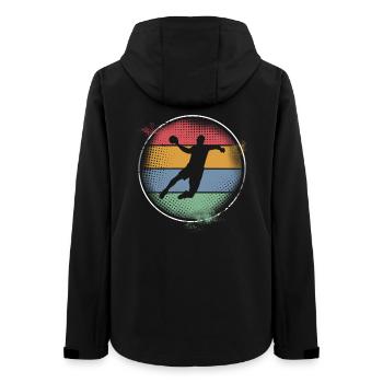 Handball - Frauen Recycelte Softshelljacke von Stanley/Stella - Schwarz - Hinten - AI Model Female 172 light (172cm)