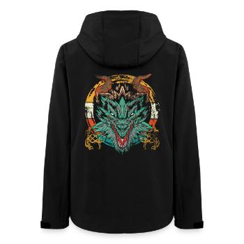 Dragon, Dragon, Dragon asiatique - Veste softshell femme recyclée Stanley/Stella - noir - Dos - AI Model Female 172 light (172cm)