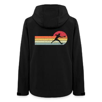 Tischtennis - Frauen Recycelte Softshelljacke von Stanley/Stella - Schwarz - Hinten - AI Model Female 172 light (172cm)