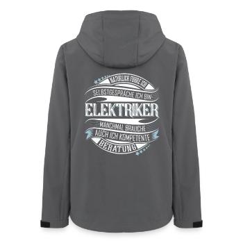Elektriker - Frauen Recycelte Softshelljacke von Stanley/Stella - Anthrazit - Hinten - AI Model Female 172 light (172cm)