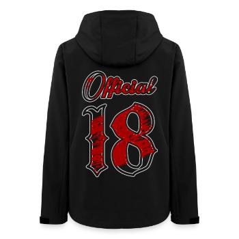 Officially 18 years - Women’s Recycled Softshell Jacket by Stanley/Stella - black - Back - AI Model Female 172 light (172cm)