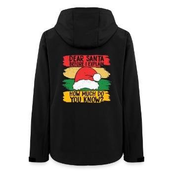 Cher Père Noël, combien savez-vous - Veste softshell femme recyclée Stanley/Stella - noir - Dos - AI Model Female 172 light (172cm)