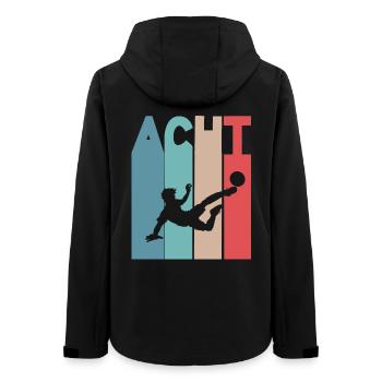 8 Jahre Kinder 8. Geburtstag Fußball - Frauen Recycelte Softshelljacke von Stanley/Stella - Schwarz - Hinten - AI Model Female 172 light (172cm)