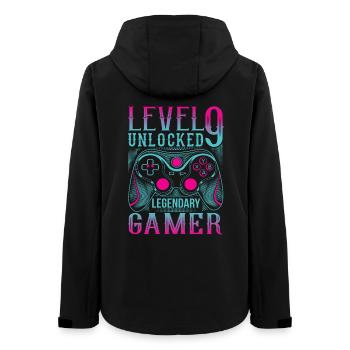 9. Geburtstag Level 9 Gamer Gaming Zocken - Frauen Recycelte Softshelljacke von Stanley/Stella - Schwarz - Hinten - AI Model Female 172 light (172cm)
