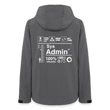 sys admin Inhalt Ironie Humor Computer Nerd pc cor - Frauen Recycelte Softshelljacke von Stanley/Stella - Anthrazit - Hinten - AI Model Female 172 light (172cm)