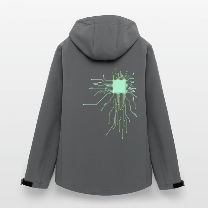 board core cpu computer nerd pc humor geek code Women’s Recycled Softshell Jacket by Stanley/Stella