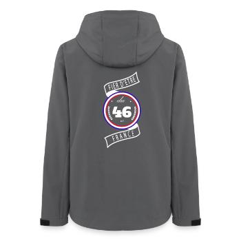 Fier d'être du 46 - Veste softshell femme recyclée Stanley/Stella - charbon - Dos - AI Model Female 172 light (172cm)