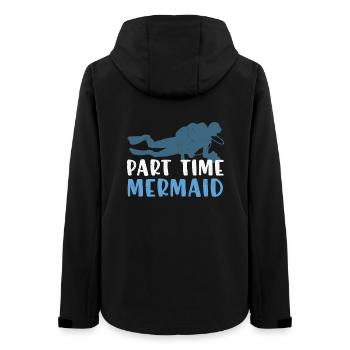 Scuba Diving Quote Part Time Mermaid - Women’s Recycled Softshell Jacket by Stanley/Stella - black - Back - AI Model Female 172 light (172cm)