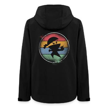 Ninja - Women’s Recycled Softshell Jacket by Stanley/Stella - black - Back - AI Model Female 172 light (172cm)