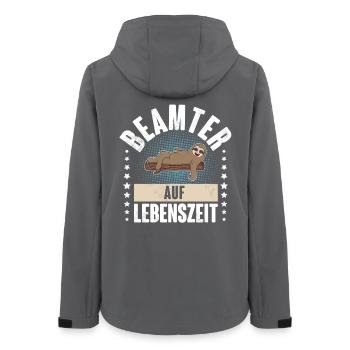 Beamter auf Lebenszeit - Frauen Recycelte Softshelljacke von Stanley/Stella - Anthrazit - Hinten - AI Model Female 172 light (172cm)