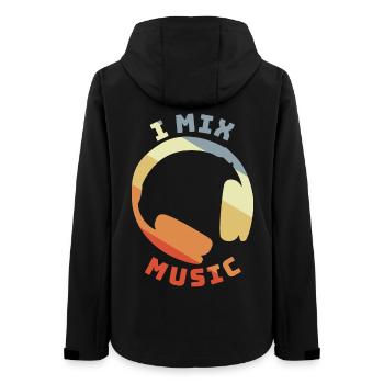 DJ Quote - Women’s Recycled Softshell Jacket by Stanley/Stella - black - Back - AI Model Female 172 light (172cm)