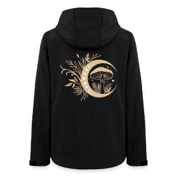 Cottagecore Aesthetic Mushroom - Women’s Recycled Softshell Jacket by Stanley/Stella - black - Back - AI Model Female 172 light (172cm)