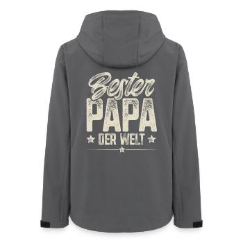 Bester Papa Der Welt Vatertag Vater - Frauen Recycelte Softshelljacke von Stanley/Stella - Anthrazit - Hinten - AI Model Female 172 light (172cm)