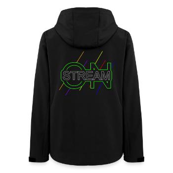 Stream on Live Streamerin Gamer - Frauen Recycelte Softshelljacke von Stanley/Stella - Schwarz - Hinten - AI Model Female 172 light (172cm)
