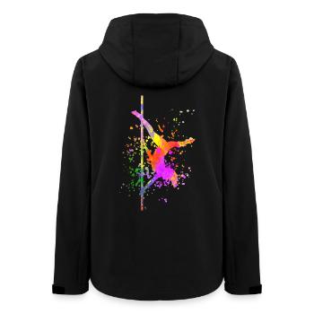 Pole Dance Fitness Color Splash Pole Dance - Women’s Recycled Softshell Jacket by Stanley/Stella - black - Back - AI Model Female 172 light (172cm)