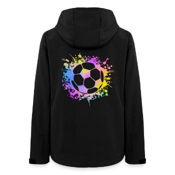 Paint Splashes Soccer Lover Graphisme Football - Veste softshell femme recyclée Stanley/Stella - noir - Dos - AI Model Female 172 light (172cm)