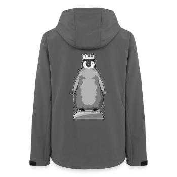 Penguin Chess Piece King Chess - Women’s Recycled Softshell Jacket by Stanley/Stella - anthracite - Back - AI Model Female 172 light (172cm)