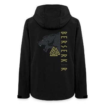 Norse Paganism Wikinger Berserkir Bär Wotansknoten - Frauen Recycelte Softshelljacke von Stanley/Stella - Schwarz - Hinten - AI Model Female 172 light (172cm)