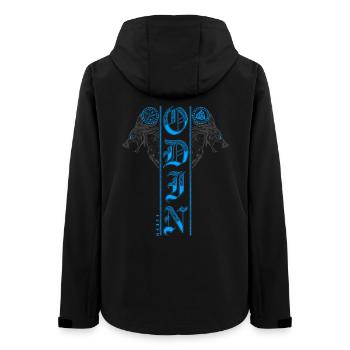 Wölfe Odin Geri Freki Vegvisir Wotansknoten Wolf - Frauen Recycelte Softshelljacke von Stanley/Stella - Schwarz - Hinten - AI Model Female 172 light (172cm)