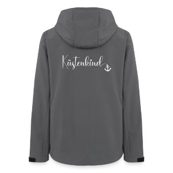 Küstenkind Low German Coast North Sea - Women’s Recycled Softshell Jacket by Stanley/Stella - anthracite - Back - AI Model Female 172 light (172cm)