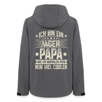 Jäger Vater Vatertag - Frauen Recycelte Softshelljacke von Stanley/Stella - Anthrazit - Hinten - AI Model Female 172 light (172cm)