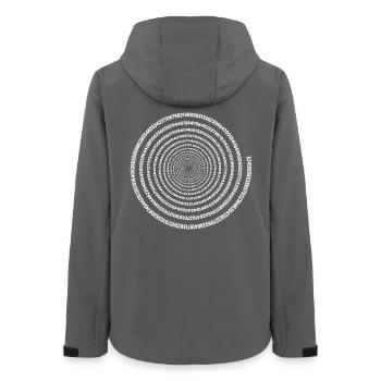 Funny Pi Day Spiral Pi Math Tee for Pi Day 3 14 - Women’s Recycled Softshell Jacket by Stanley/Stella - anthracite - Back - AI Model Female 172 light (172cm)