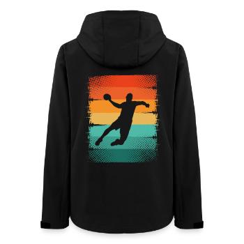 Handball - Frauen Recycelte Softshelljacke von Stanley/Stella - Schwarz - Hinten - AI Model Female 172 light (172cm)