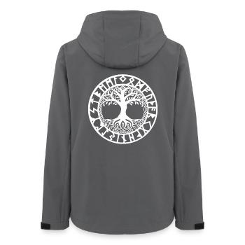 Tree of Life Symbol The Viking - Women’s Recycled Softshell Jacket by Stanley/Stella - anthracite - Back - AI Model Female 172 light (172cm)