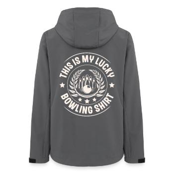 Bowling - Women’s Recycled Softshell Jacket by Stanley/Stella - anthracite - Back - AI Model Female 172 light (172cm)