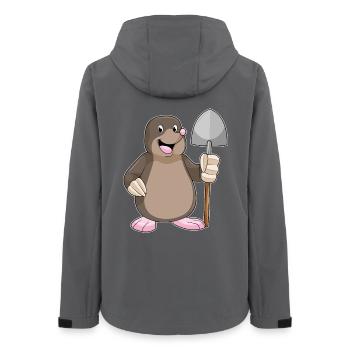 Minage de la pelle des mineurs de taupe - Veste softshell femme recyclée Stanley/Stella - charbon - Dos - AI Model Female 172 light (172cm)