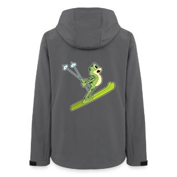 Frosch Skispringer Ski - Frauen Recycelte Softshelljacke von Stanley/Stella - Anthrazit - Hinten - AI Model Female 172 light (172cm)
