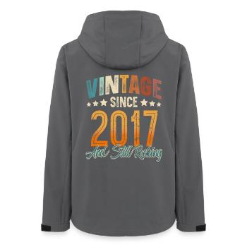 2017 Année de naissance Anniversaire Année de construction Millésime - Veste softshell femme recyclée Stanley/Stella - charbon - Dos - AI Model Female 172 light (172cm)