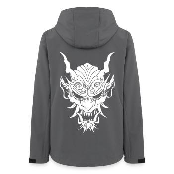 white gothic demon - Women’s Recycled Softshell Jacket by Stanley/Stella - anthracite - Back - AI Model Female 172 light (172cm)