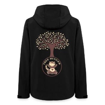 Baum Frettchen - Frauen Recycelte Softshelljacke von Stanley/Stella - Schwarz - Hinten - AI Model Female 172 light (172cm)