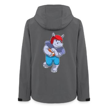 Hippopotamus American Football Sports - Women’s Recycled Softshell Jacket by Stanley/Stella - anthracite - Back - AI Model Female 172 light (172cm)