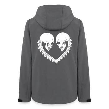 Coeur de crânes blanc - Veste softshell femme recyclée Stanley/Stella - charbon - Dos - AI Model Female 172 light (172cm)