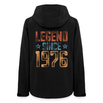 1976 Naissance Année de naissance Anniversaire - Veste softshell femme recyclée Stanley/Stella - noir - Dos - AI Model Female 172 light (172cm)