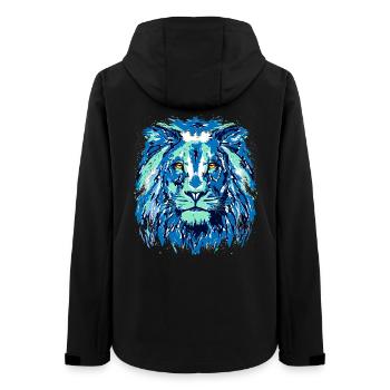 Blue Lion - Lion's Head - Zodiac Sign Leo - Women’s Recycled Softshell Jacket by Stanley/Stella - black - Back - AI Model Female 172 light (172cm)