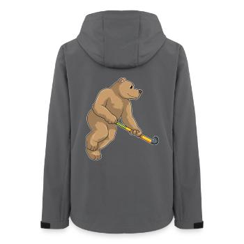 Bear Field Hockey Field Hockey Stick - Women’s Recycled Softshell Jacket by Stanley/Stella - anthracite - Back - AI Model Female 172 light (172cm)