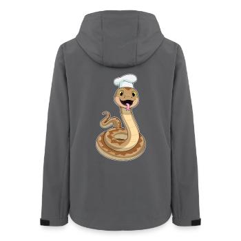 Snake Chef Chef Hat Cooking - Women’s Recycled Softshell Jacket by Stanley/Stella - anthracite - Back - AI Model Female 172 light (172cm)