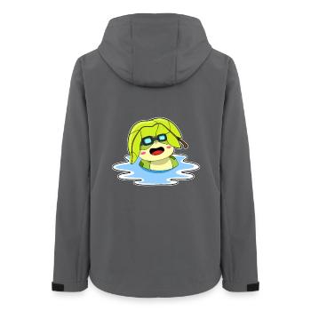 Frosch Sonnenbaden - Frauen Recycelte Softshelljacke von Stanley/Stella - Anthrazit - Hinten - AI Model Female 172 light (172cm)
