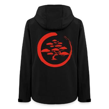 Red Japanese tree - Women’s Recycled Softshell Jacket by Stanley/Stella - black - Back - AI Model Female 172 light (172cm)