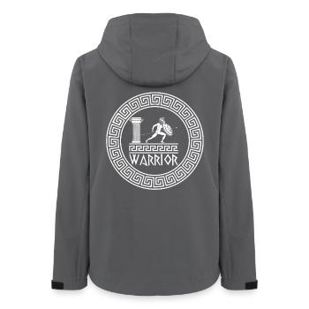 Antiker griechischer Krieger (weiß) - Frauen Recycelte Softshelljacke von Stanley/Stella - Anthrazit - Hinten - AI Model Female 172 light (172cm)