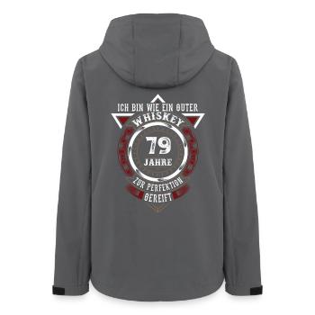 79. Geburtstag Whiskey Whisky - Frauen Recycelte Softshelljacke von Stanley/Stella - Anthrazit - Hinten - AI Model Female 172 light (172cm)
