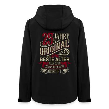 25. Geburtstag Vintage Retro - Frauen Recycelte Softshelljacke von Stanley/Stella - Schwarz - Hinten - AI Model Female 172 light (172cm)
