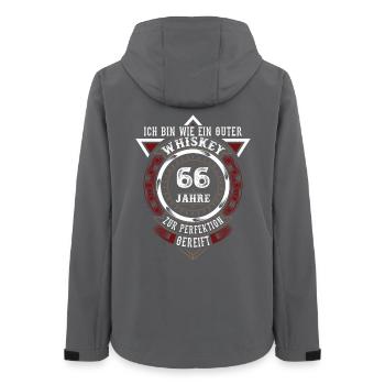 66. Geburtstag Whiskey Whisky - Frauen Recycelte Softshelljacke von Stanley/Stella - Anthrazit - Hinten - AI Model Female 172 light (172cm)