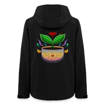 the colorful pot of heaven! By Pousse2Bambou ! - Women’s Recycled Softshell Jacket by Stanley/Stella - black - Back - AI Model Female 172 light (172cm)