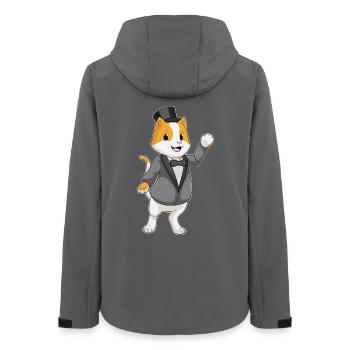 Katze Bräutigam Sakko Hochzeit - Frauen Recycelte Softshelljacke von Stanley/Stella - Anthrazit - Hinten - AI Model Female 172 light (172cm)